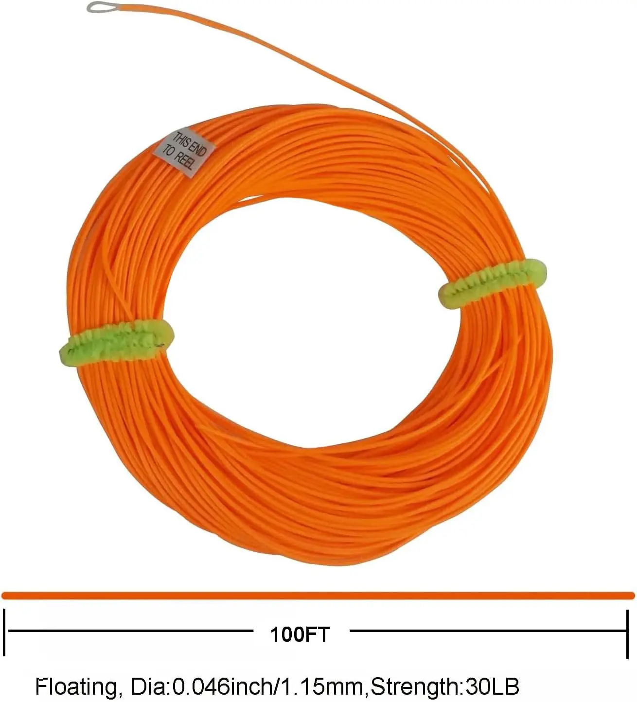 Aventik Running Line Level Line Shooting Line Fly Fishing Line 100ft with Front Loop 15LB/20LB/30LB Floating/Sinking