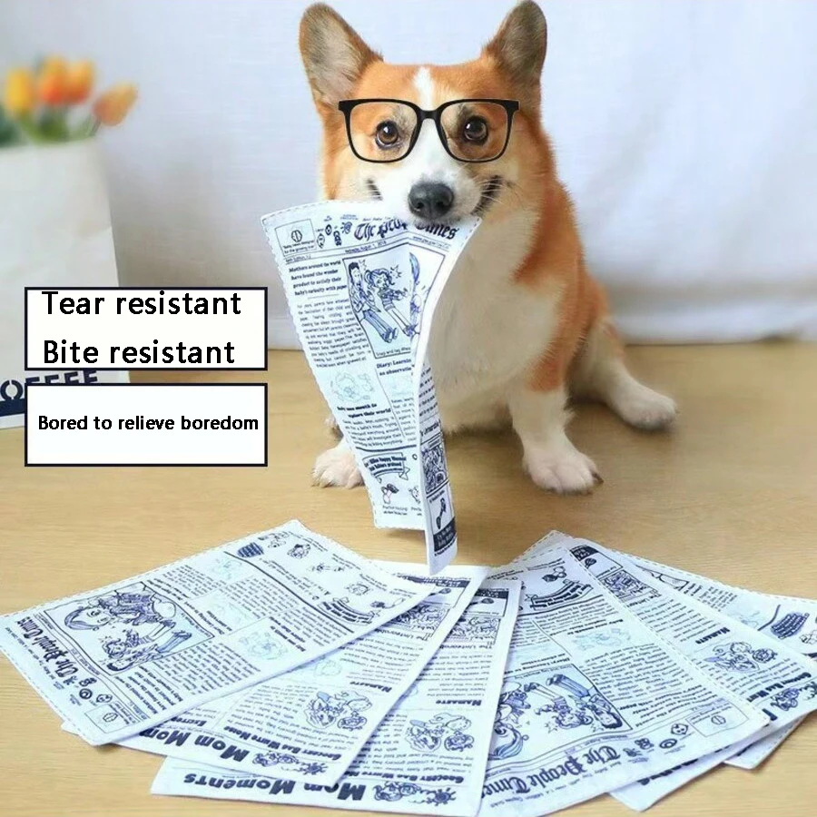 2 Stück quietschendes Kauspielzeug für Hunde, simulierte Papierstruktur zum Zähneknirschen, Heimtierbedarf