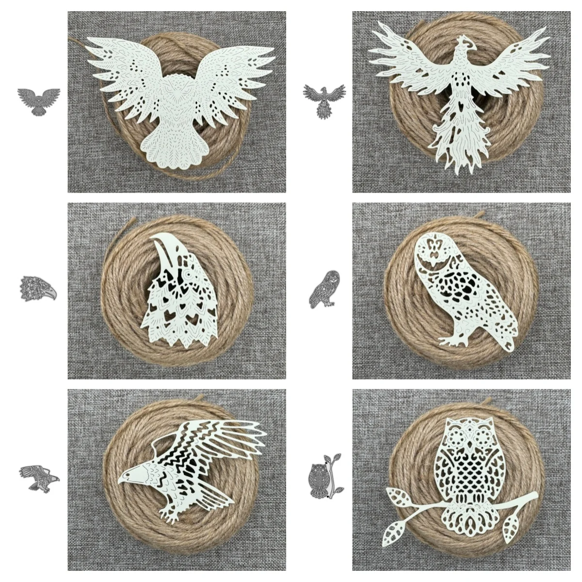 2025 New Arrival Owl Phoenix Eagle Metal Cutting Dies for DIY Scrapbooking Card Making Stencils Embossing Craft Decoration