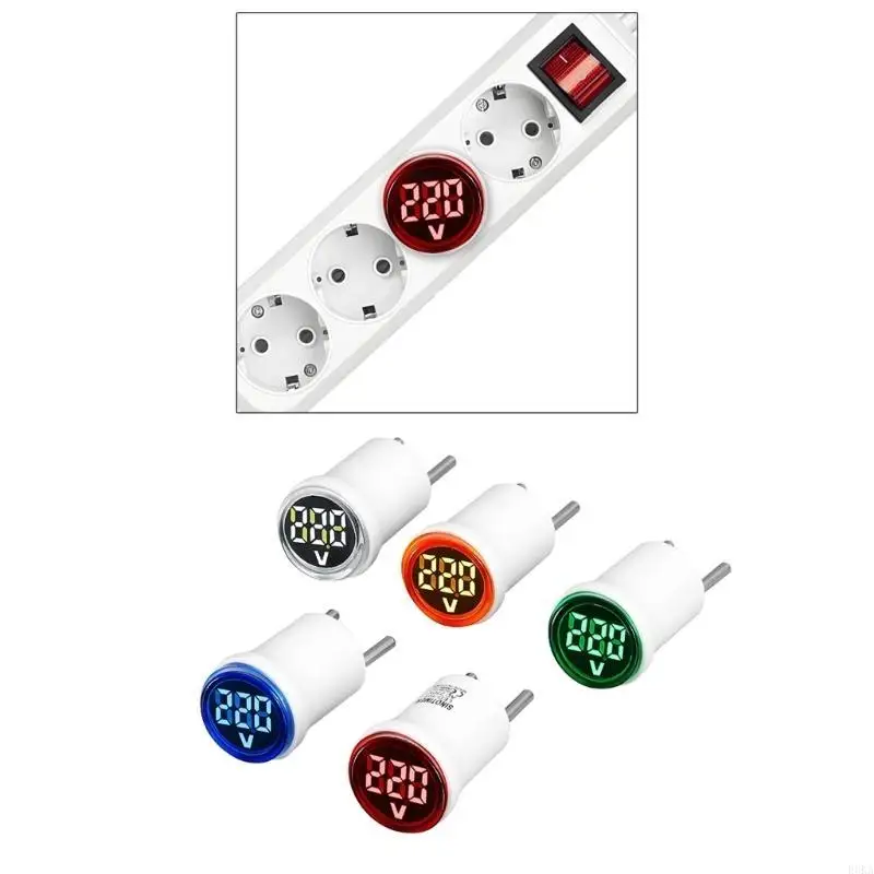 

AC230V Digital voltages Meter Round voltages Tester with LED Display European plugs In Digital Voltmeter Indicates
