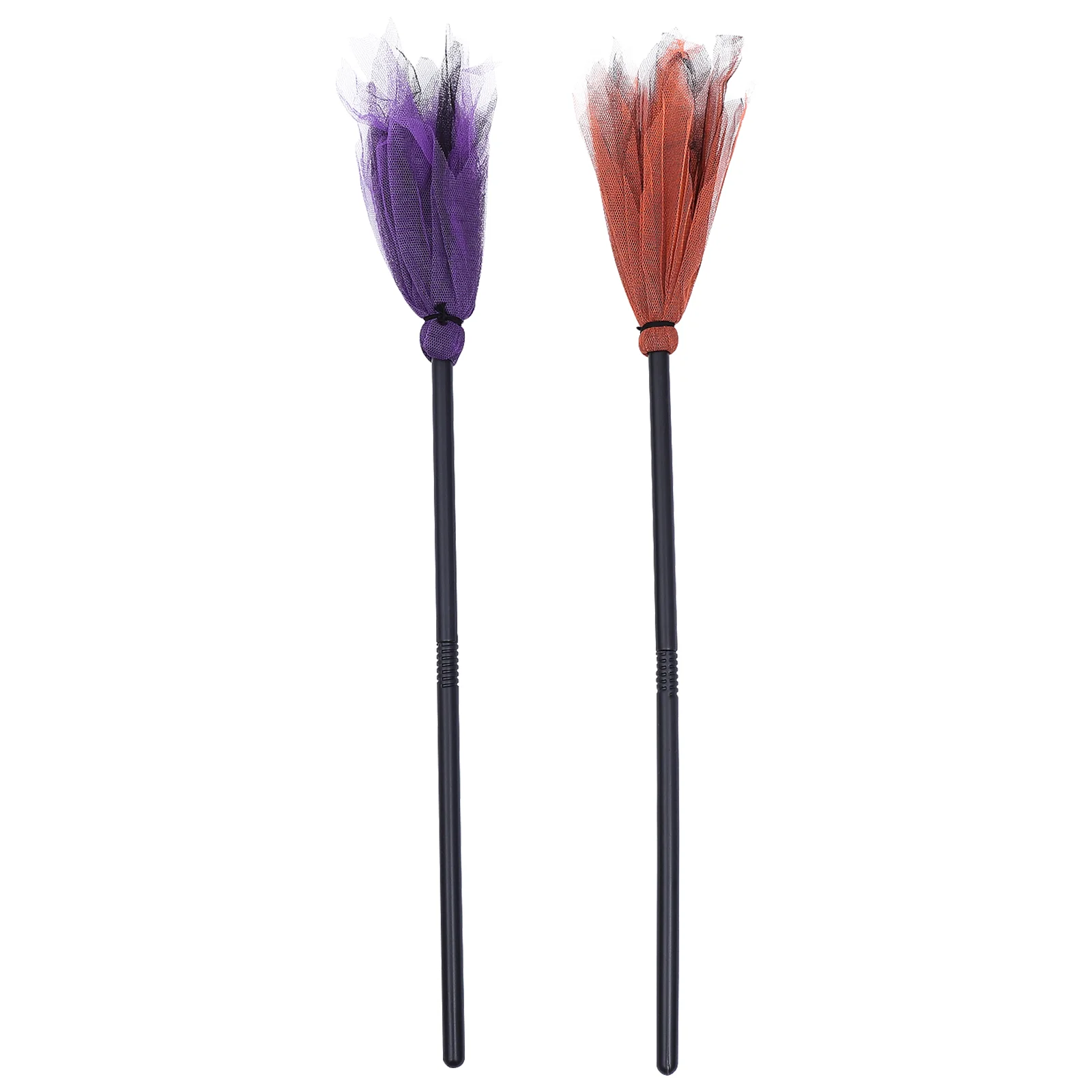 2 Pcs Witch Broom Brooms Flying Cosplay Toy Mini Halloween Broomstick Dreses Party Prom