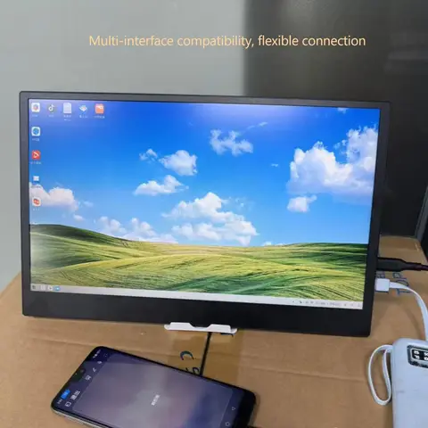 Bilashmart 11.6inch Portable HDMI-Compatible Monitor for Pc Raspberry Pi Laptop PS4 Xbox360 Switch 1366X768 Lcd Display TFT Gaming Monitor