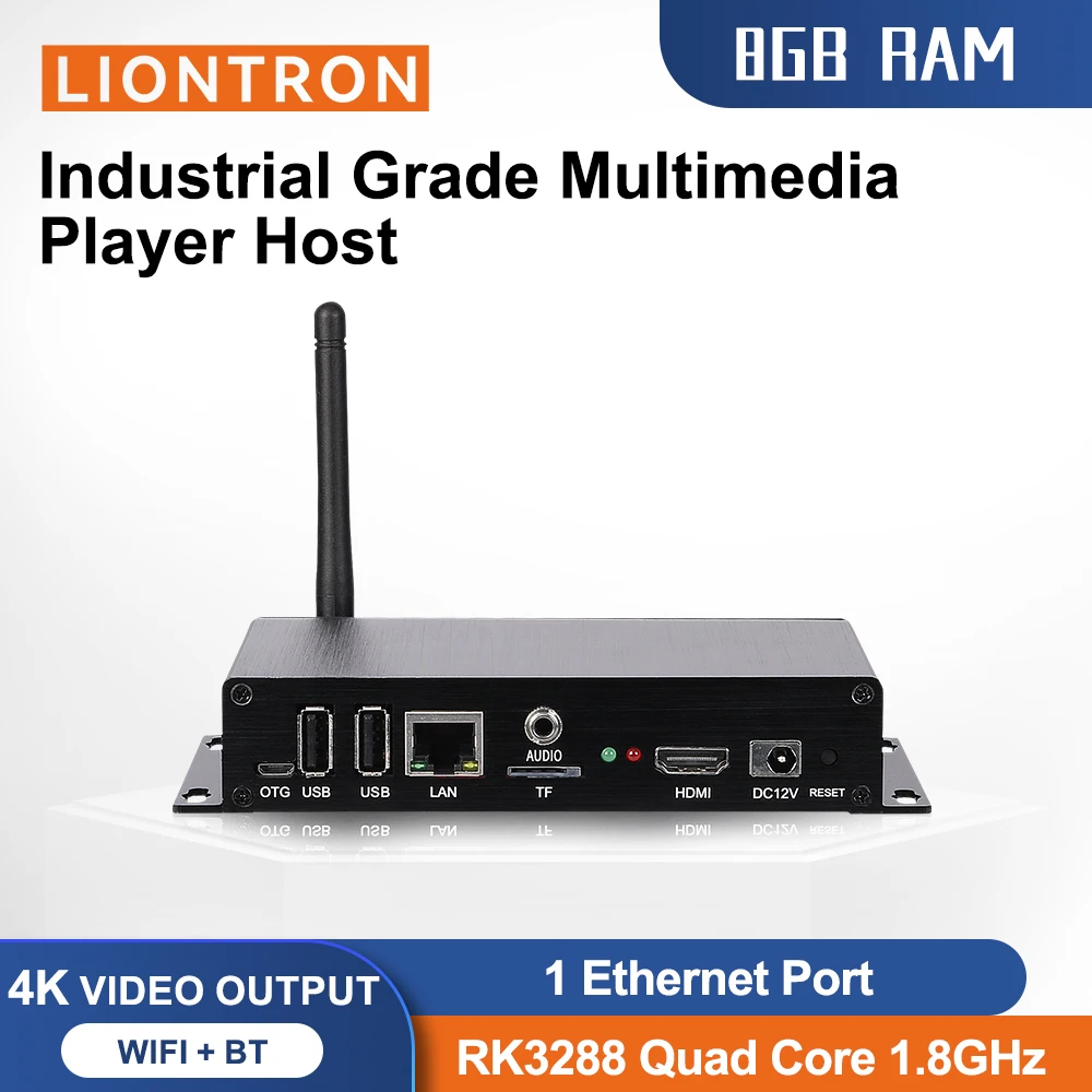 Liontron Rockchip Android Linux Mini PC RK3288 CPU Digital Signage Player, Embdded All in one Host