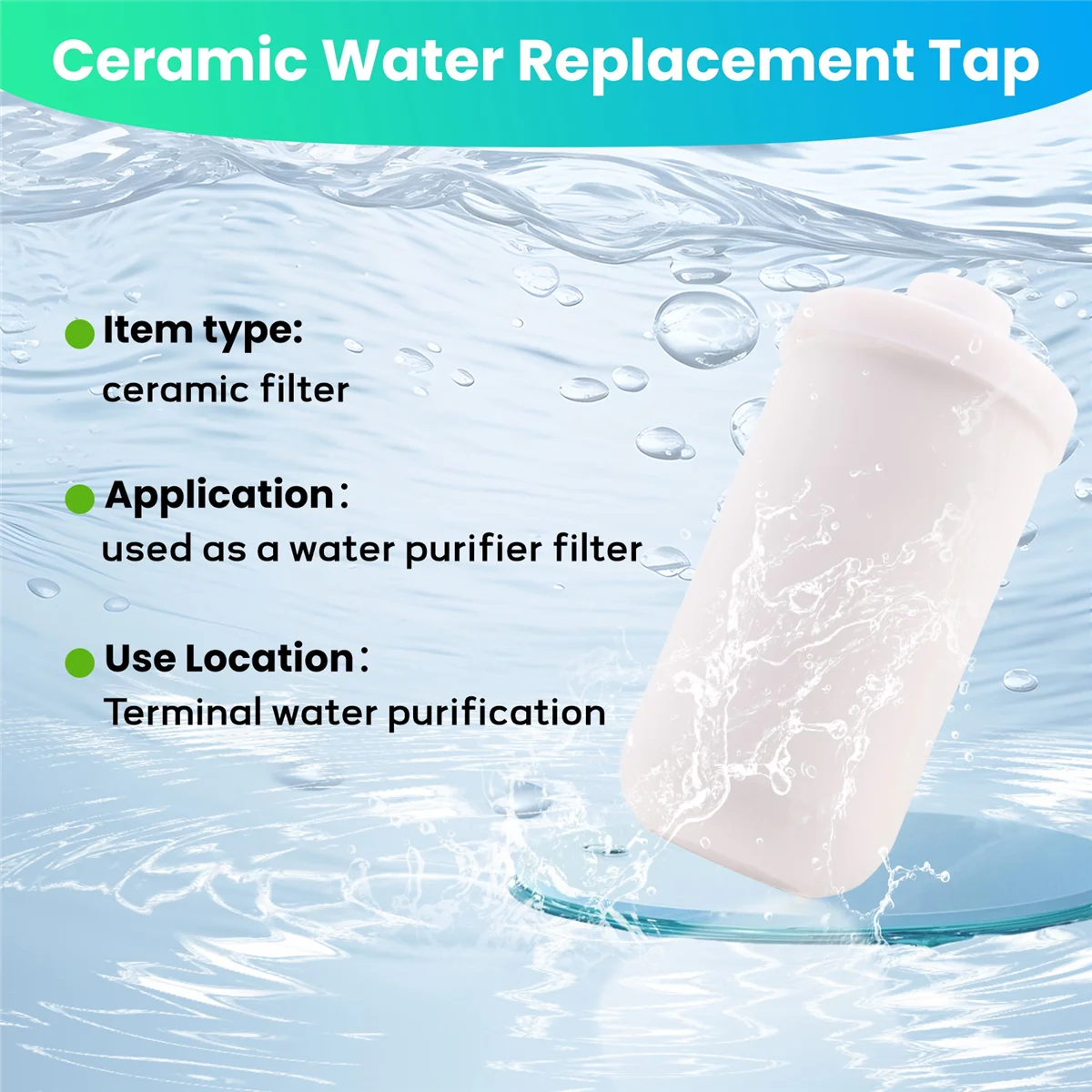 A01M 2 шт. керамический фильтр для воды, фильтрация крана, фильтр для воды, сменный картридж для кухонного крана, очиститель для дома