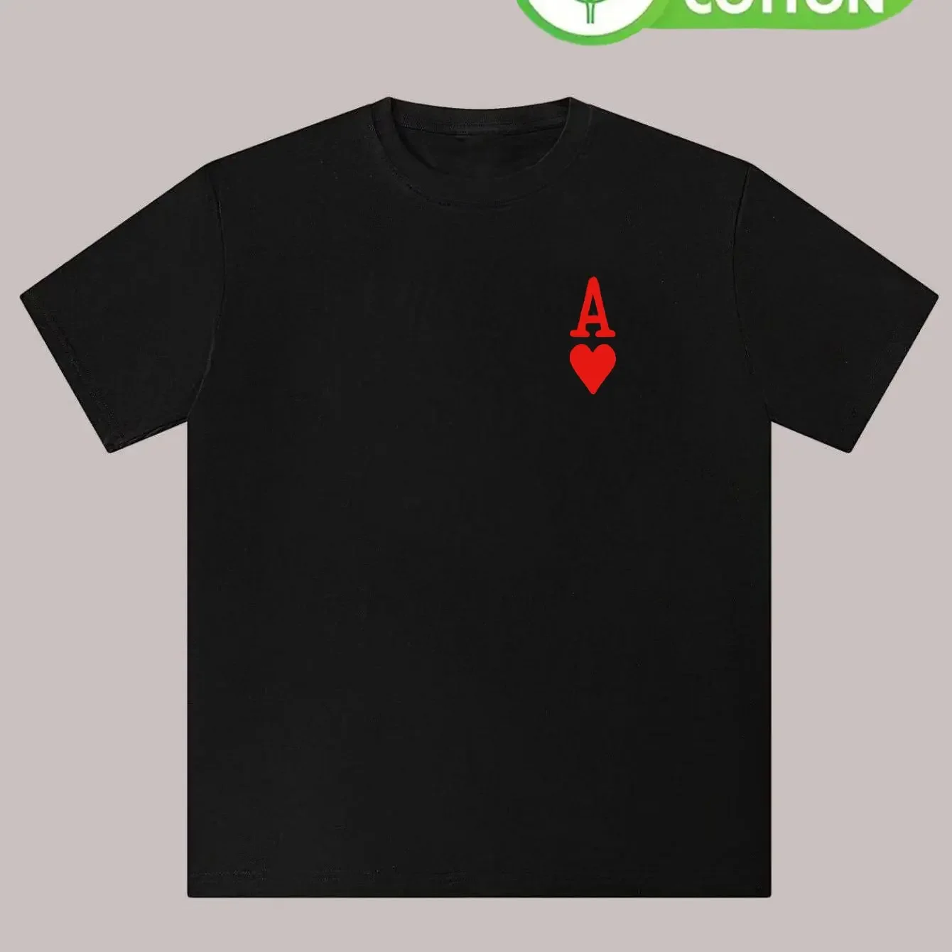 100% Pure Cotton New Summer Men's and Women's Round Neck Short Sleeved T-Shirt, 'Red Peach A' Print Crazy Minimalist Trend