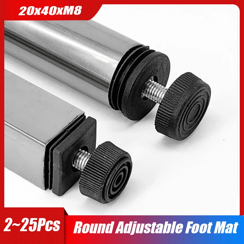 

2/3/5/8/20/25PCS Round Plastic Adjustment Feet Square Wheel Sleeve Nut plug Adjustable Table Height Foot Pad Nut Tube Plug