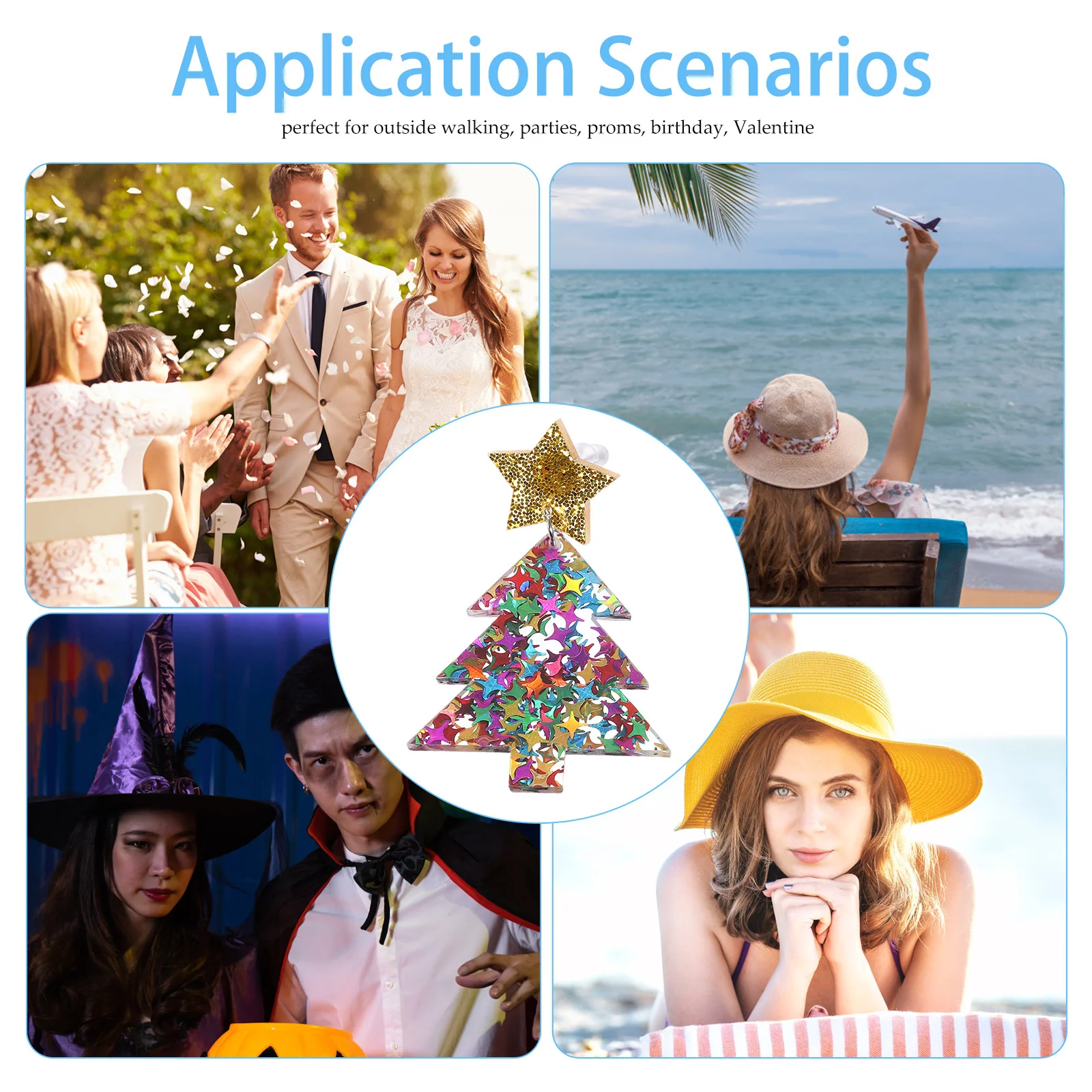 

Christmas Tree For Women Dangle Earrings Holiday Jewelry Festival Ear Decor Creative Earrings For Teens Womens