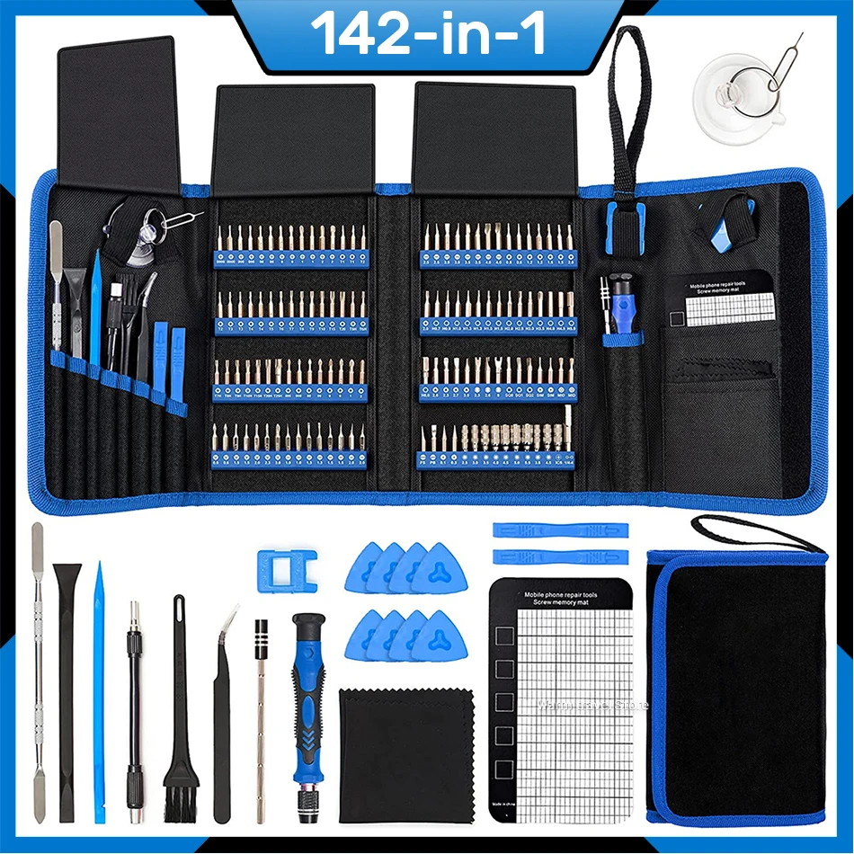 

Precision Screwdriver Kit 142 in 1 Precision Screw Driver Set with Magnetic Bits Cell Phone Repair Tool Kit For Laptop Repair