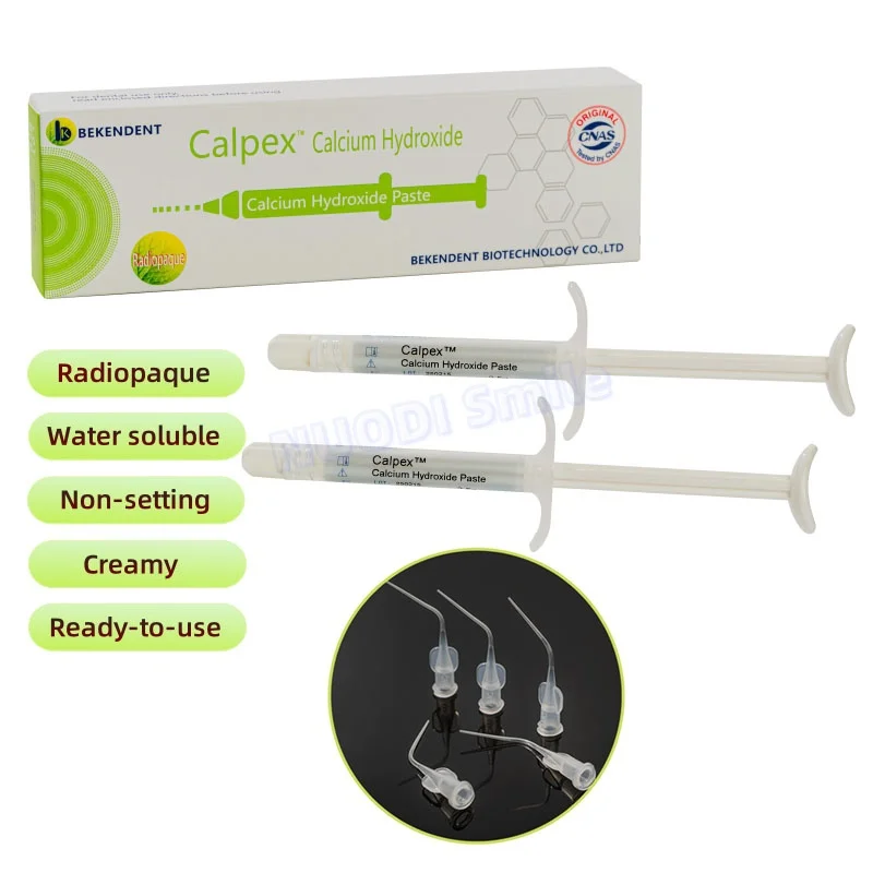 

2Pcs=5g Dental Materials Calpex Calcium Hydroxide Paste Water Soluble Root Canal Disnfection Paste Dental Root Canal Preparation