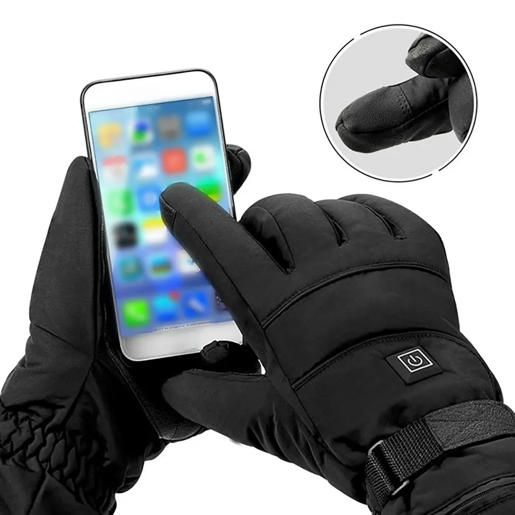 

Waterproof Motorcycle Gloves Heated Moto Heating USB Hand Warmer Electric Thermal Heated Gloves Battery Powered Gloves Durable