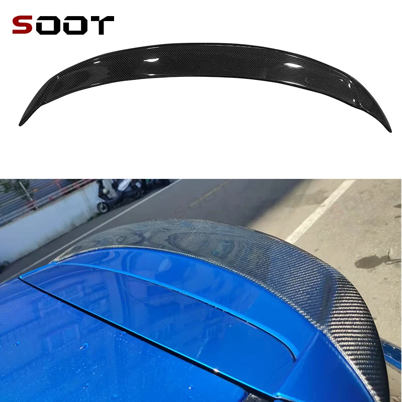 For Suzuki Swift Sports ZC33S Carbon Fiber Car Rear Trunk Spoiler Tail fins Lip Wing Lip Extension spoiler Auto Parts