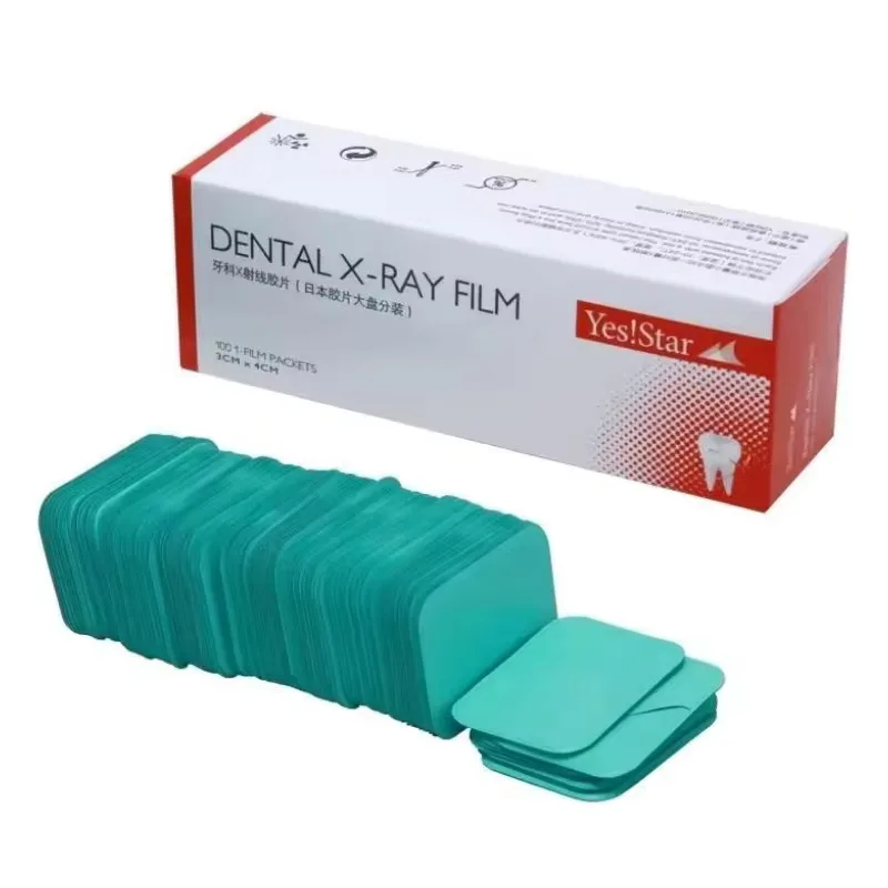 100Pcs/Set Dental X‑Ray Film, Intraoral Dental Radiograph Oral Cavity Medical Image Films High‑Definition Dentistry Materials