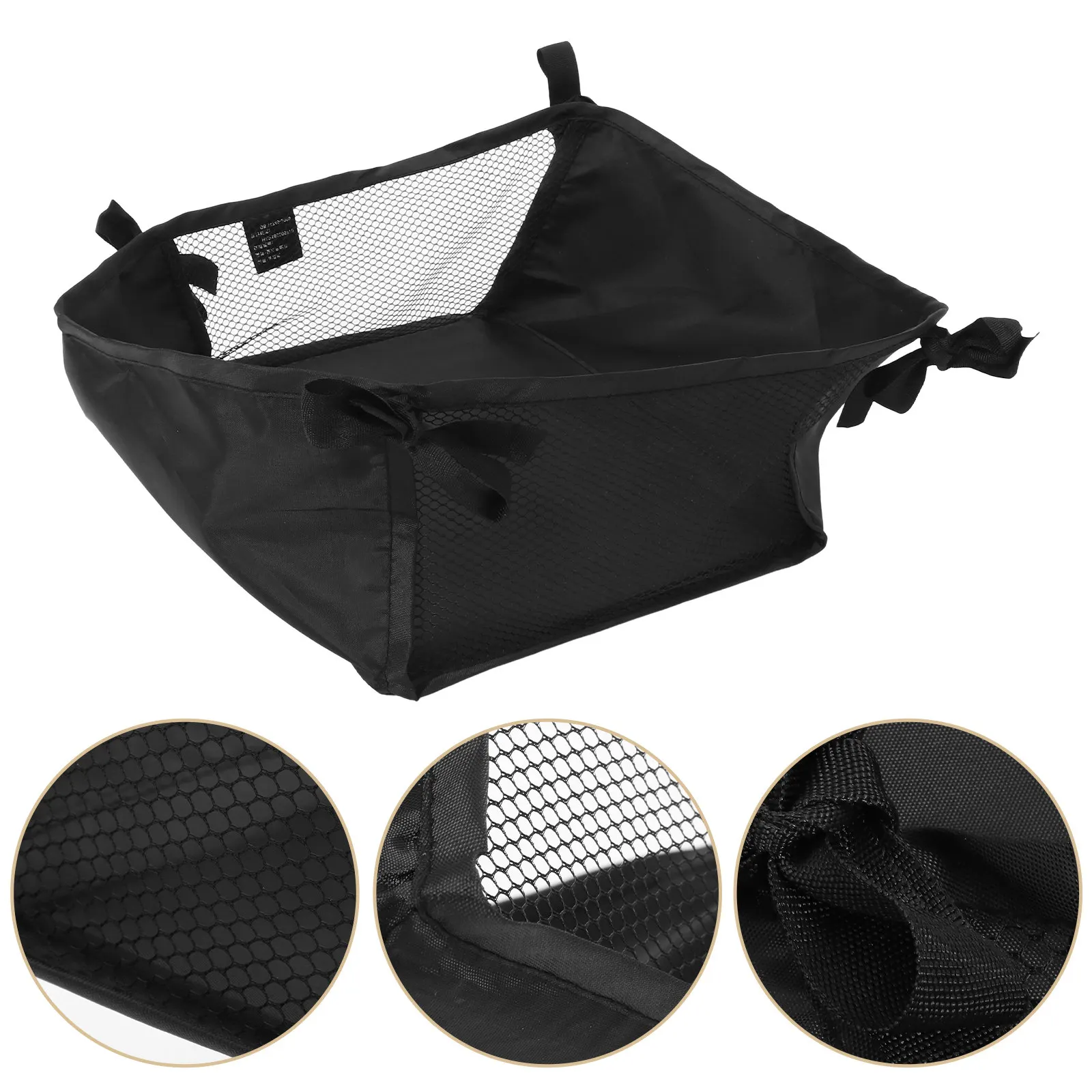 

Stroller Bottom Organizer Basket Multi-Purpose Storage Bag for Infant Accessories Easy to Install Outdoor Use Convenient Baby