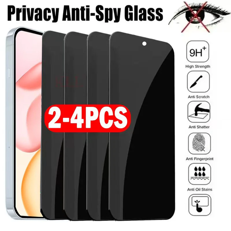 2-4 قطعة من الزجاج المقسى المضاد للتجسس لهاتف Honor 400 Pro 300 200 70 90 Smart X70i X60 X60i X60 X40i Magic4 Lite واقيات الشاشة #1