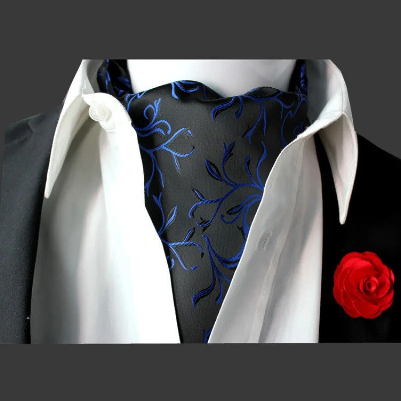 Korean version of men's single-sided scarf, British style retro formal dress, business suit collar scarf, please note that it is