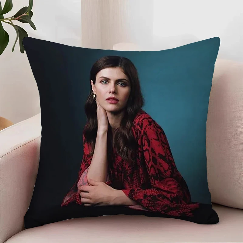 

45x45 Cushion Cover for Pillow Covers Decorative Luxury A-Alexandra Daddario Fan Gifts Cover for Living Room Cushions Home Decor