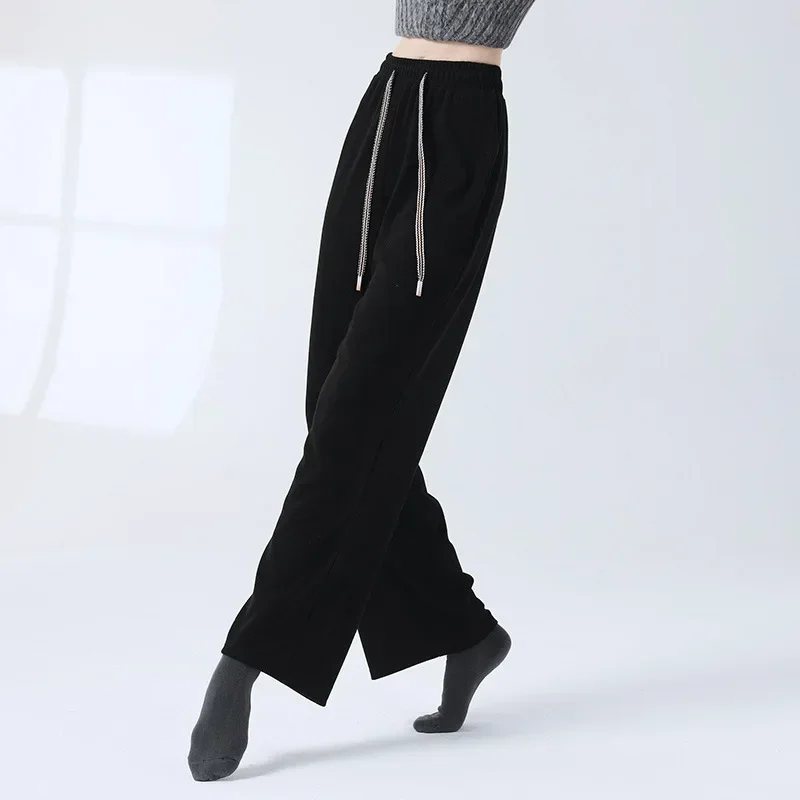 Modern dance strappy straight pants long dance pants adult new daily dance practice art test basic training pants view 4