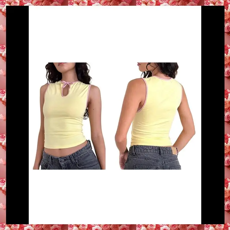 女性シームレスクリーンラインボートネックタンクトップ