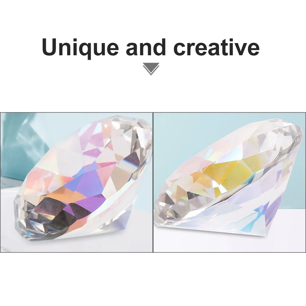 1Pcs Handheld Diamond Decor Transparent Simulation Crystal Photo Prop Nail Salon Decoration Desktop Home Office Display Ornament