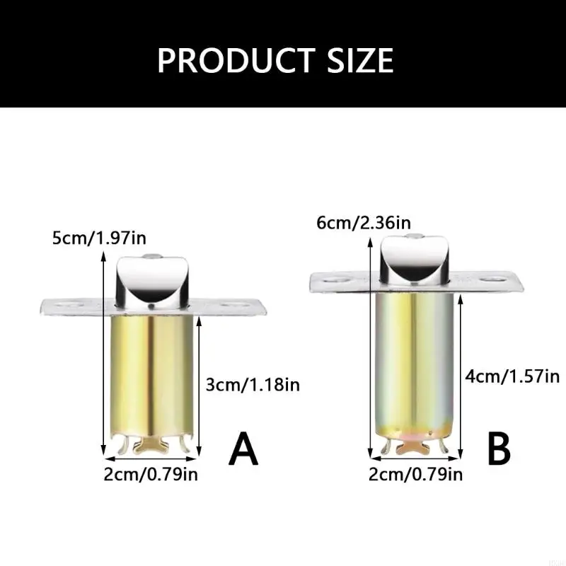 4pcs قفل لسان الأجهزة العالمية قفل واحد اللسان جولة الكرات الباب مقبض القفل جسم القفل النوى سهلة تثبيت HX6C