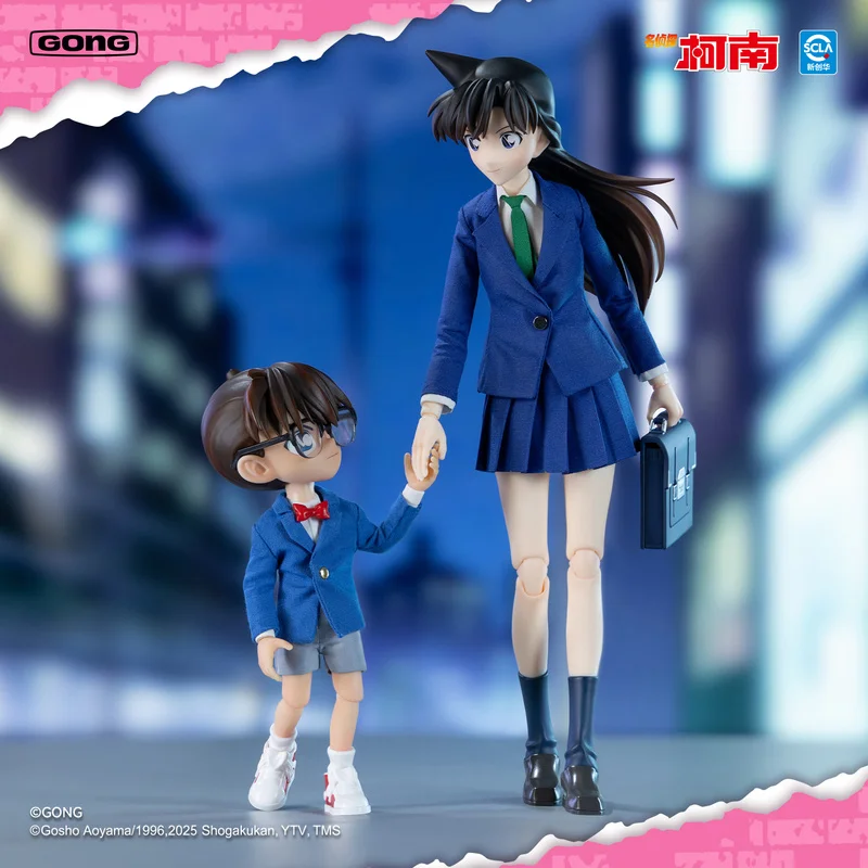 

Genuine Detective Conan Edogawa Conan Mouri Ran Cloth Gown Mobile Doll Action Figure Anime Handmade Doll Ornament Gift