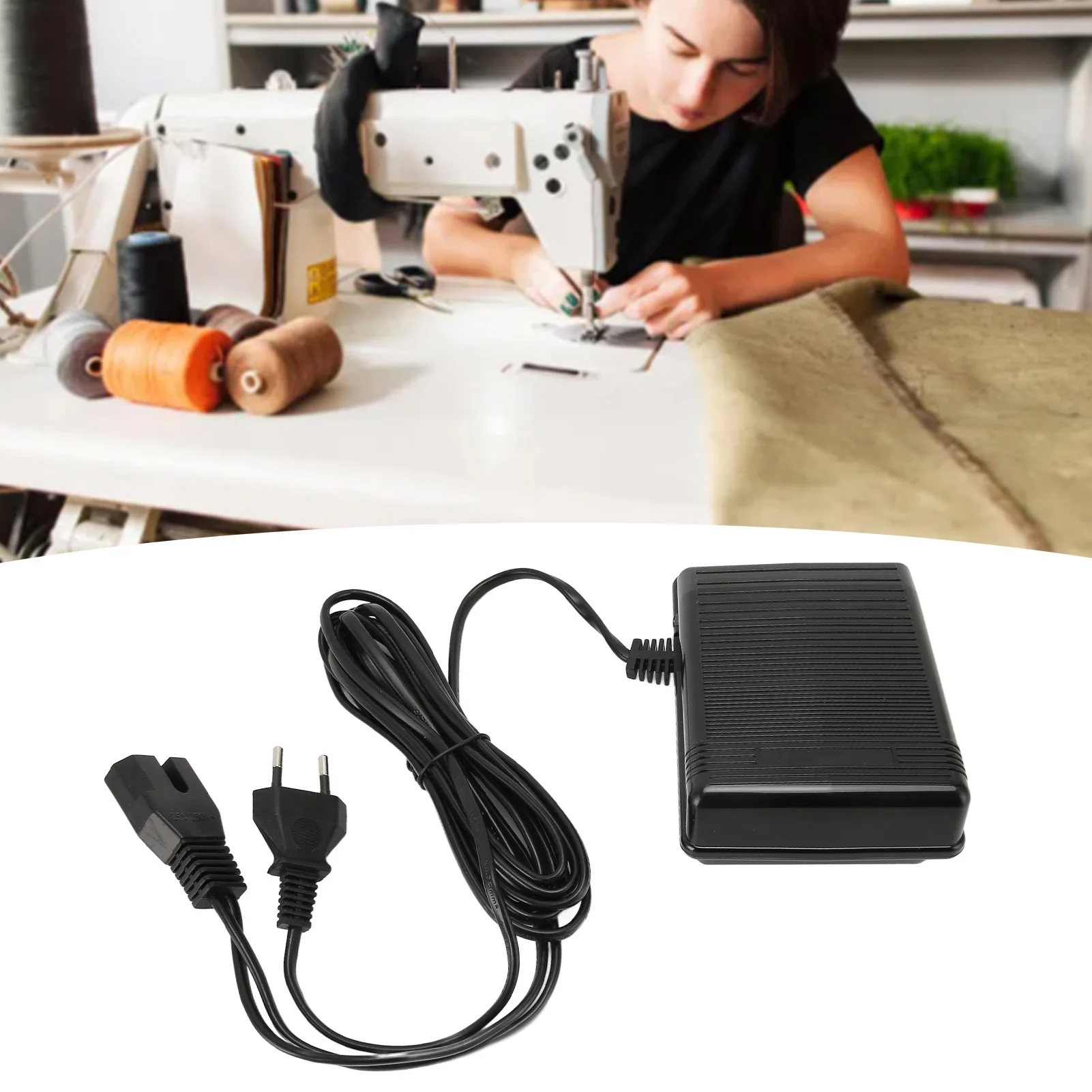 

Sewing Machine Foot Pedal Easy Installation Speed Foot Control Pedal 3 Hole Replacement with Cord for BL2600 for 341D