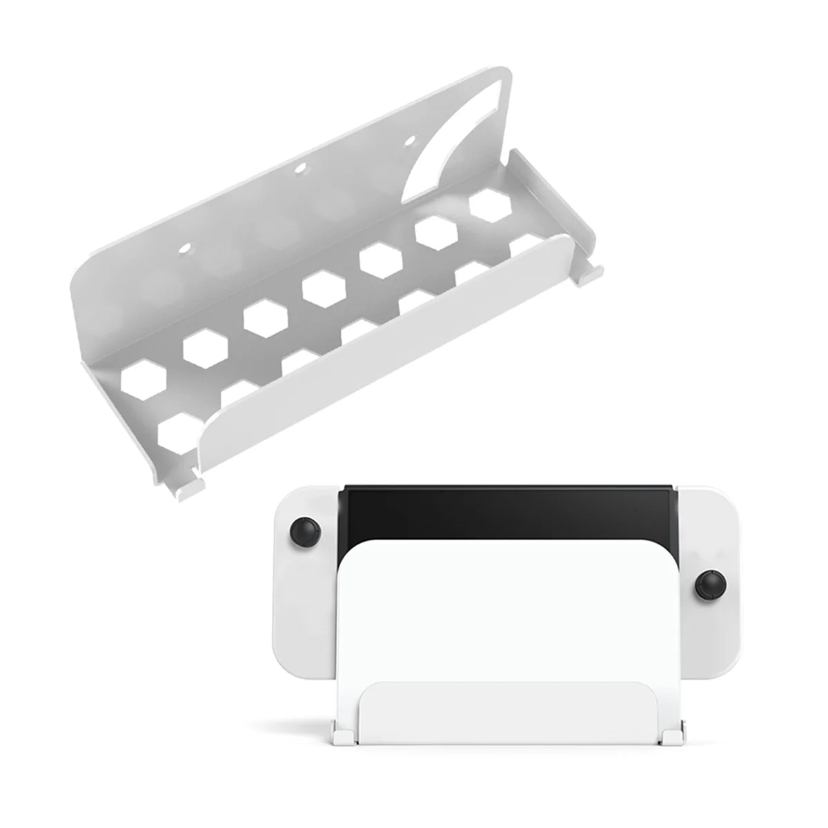 Soporte para colgar en la pared, ajuste Universal para interruptor/Host TV Box, almacenamiento de montaje en pared, color blanco