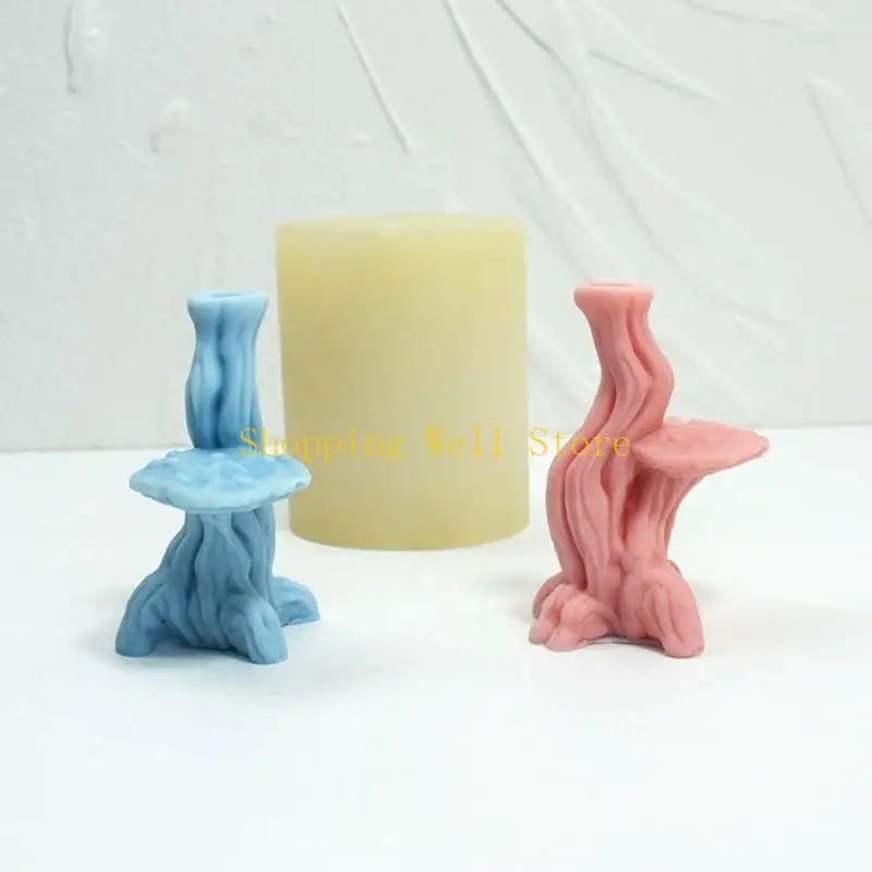 

KX4B Mushroom Tree Shaped Molds for Candle Soap Table Ornaments, Epoxy Resin Silicone Molds for Gypsum Decorations