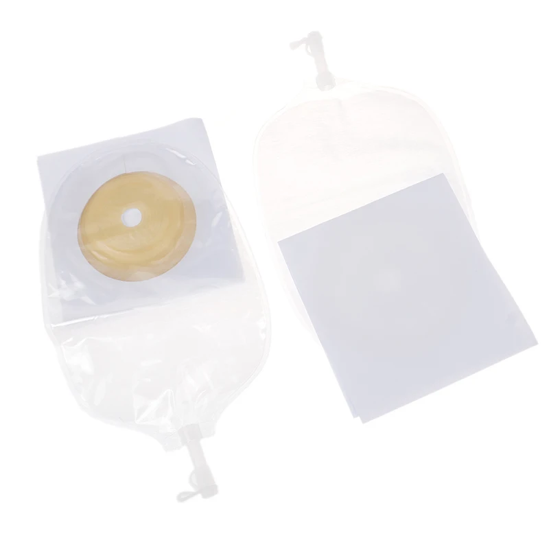 Wide Extended Barrier Medicals Drainable Pouches,Waterproof Urostomy Stoma Bags 1 Piece System Cut-to-Fit（Max Cut 45mm）10PCS