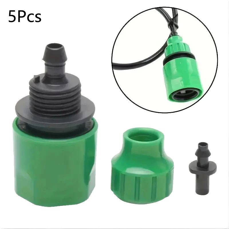 

5pcs Water Pipe Quick Connector Plastic Hose Pipe Connector For Garden Pipeline Drip Irrigation System Watering Equipment Parts