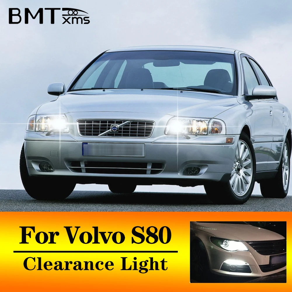 BMTxms 2Pcs T10 W5W LED Parking Clearance Light For Volvo S80 1998-2013 2002 2003 2004 2005 2006 2007 2008 2009 2010 2011 2012