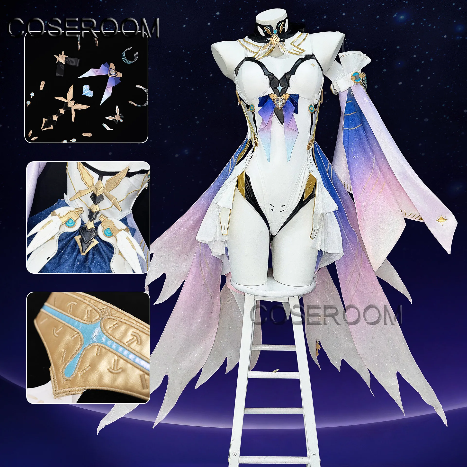 

COSEROOM Game Wuthering Waves Wuwa Aemeath Cosplay Costume Outfits Halloween Carnival Party Role Play Uniform Dress