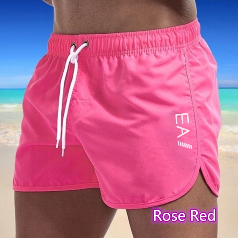 Shorts de praia simples masculino e feminino, maiô sexy, shorts de corrida lenta noturna, calças de surfe, shorts de verão, moda, 2022