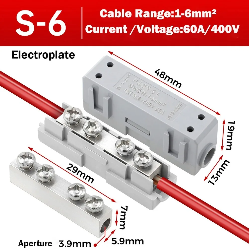 New Spliceable High Power Splitter Brass Reusable Wire Connector Wiring Connector Electrical