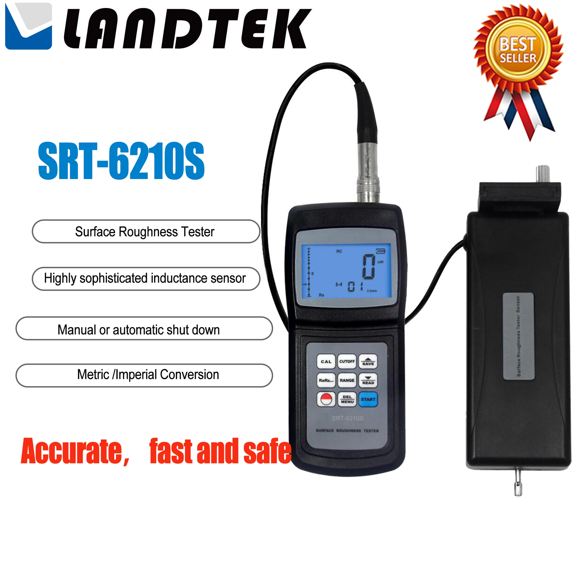 LANDTEK SRT-6210S Surface Roughness Tester Use For  Measure Surface roughness of Various Machinery-processed Parts.