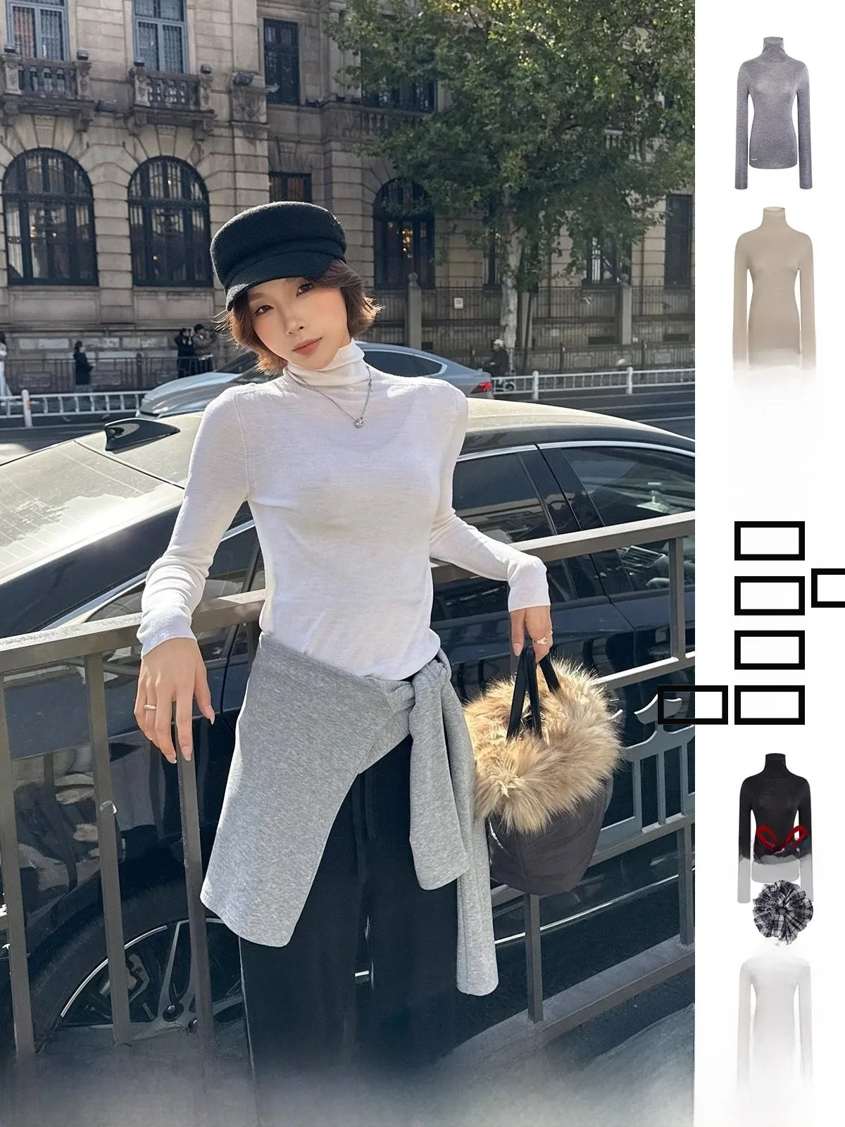 

Брендовая женская футболка из чистой шерсти с высоким воротом, осенне-зимняя, повседневная, с длинным рукавом, стандартный крой