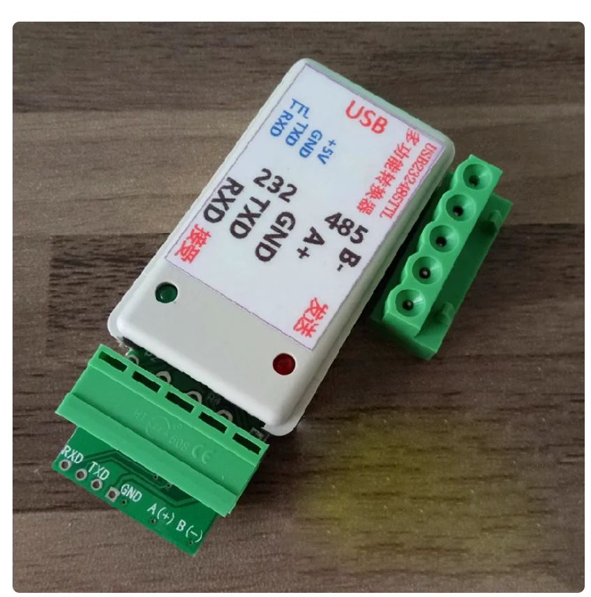 Adattatore convertitore 3 in1 USB 232 485 A RS485 / USB A RS232 / 232 A 485 ch340 W/LED per WIN7, controllo accessi PLC Linux