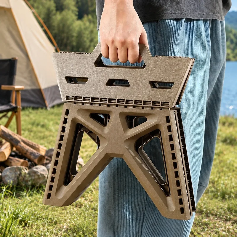 Portable Folding Seat with Sturdy Build, Lightweight and Heavy-Duty for Outdoor Camping, Fishing, and Beach Use