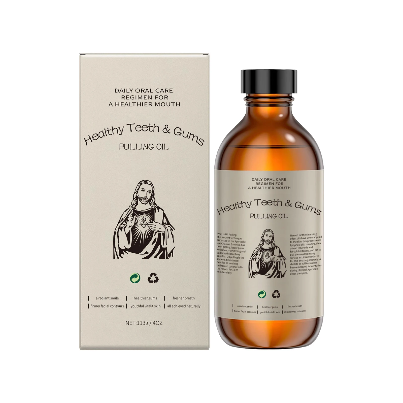 Lot de 5 Huiles Essentielles Naturelles de Coco pour l'Hygiène Buccale – Rafraîchit l'Haleine, Élimi