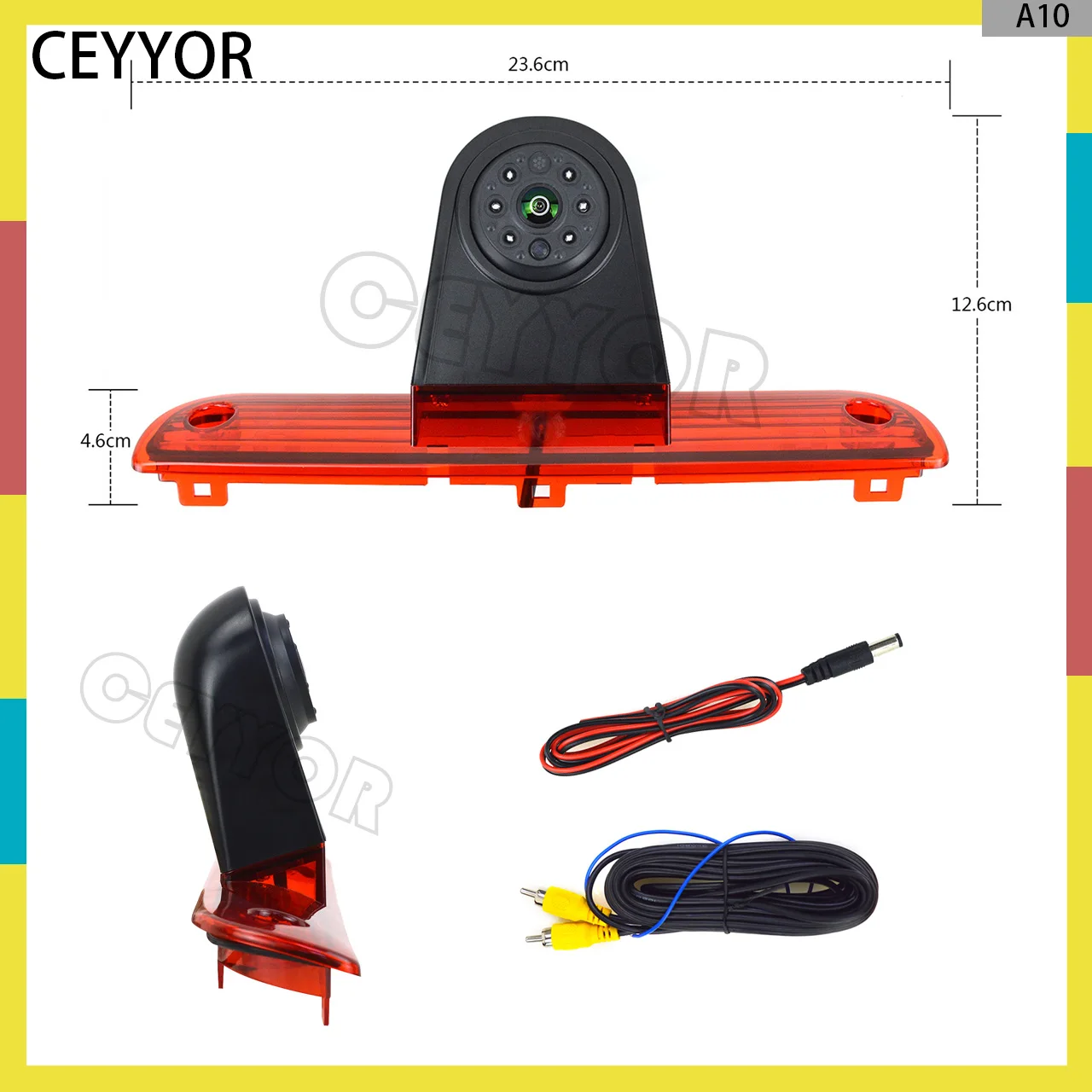 

1080pHigh-definition brake lights and reversing camera, suitable for Fiat, Ducato, Peugeot, Boxer, Citroen Jump, and rear camera