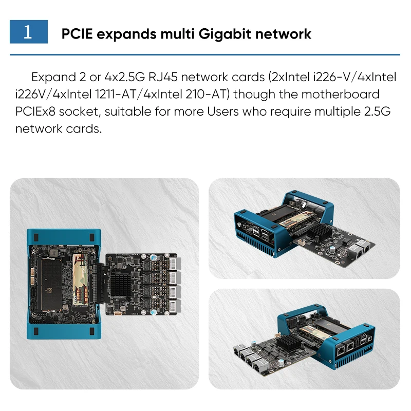 Router lunak Intel i3 N305 N200 N100, komputer ajaib Mini PC 2*10G SFP 2 * i226 2.5G DDR5 PCIEx8 2 * SATA Proxmox Firewall 12 Gen