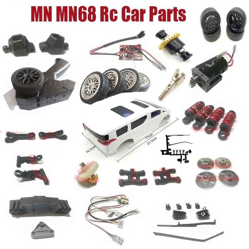 MN MODEL MN68 RC Drift Car Full Scale Circuit Board Automotive Steering Assembly Parts