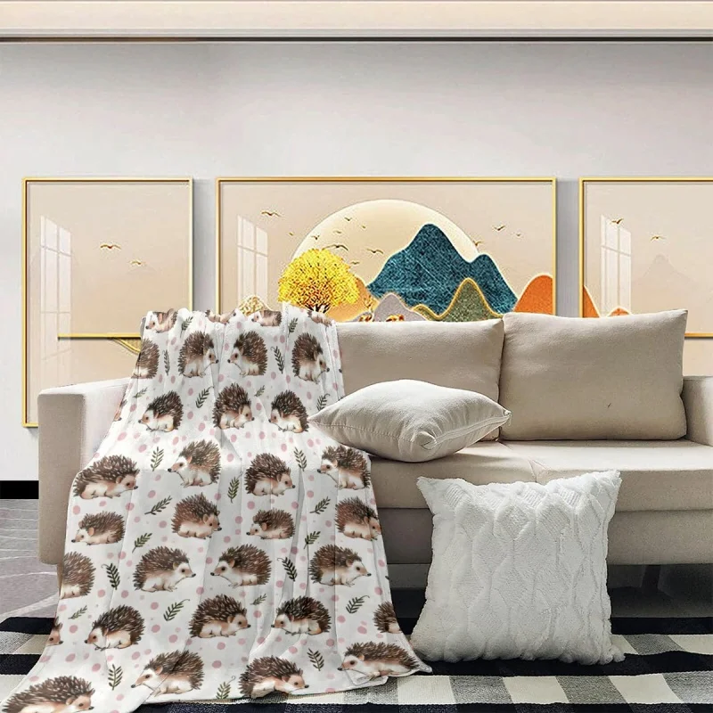 Cartoon Colorful Dinosaur Cloud Star Cream Base Flannel Throw Blanket, Cute Jurassic Dino Kids Soft Blanket for Bedroom Decor