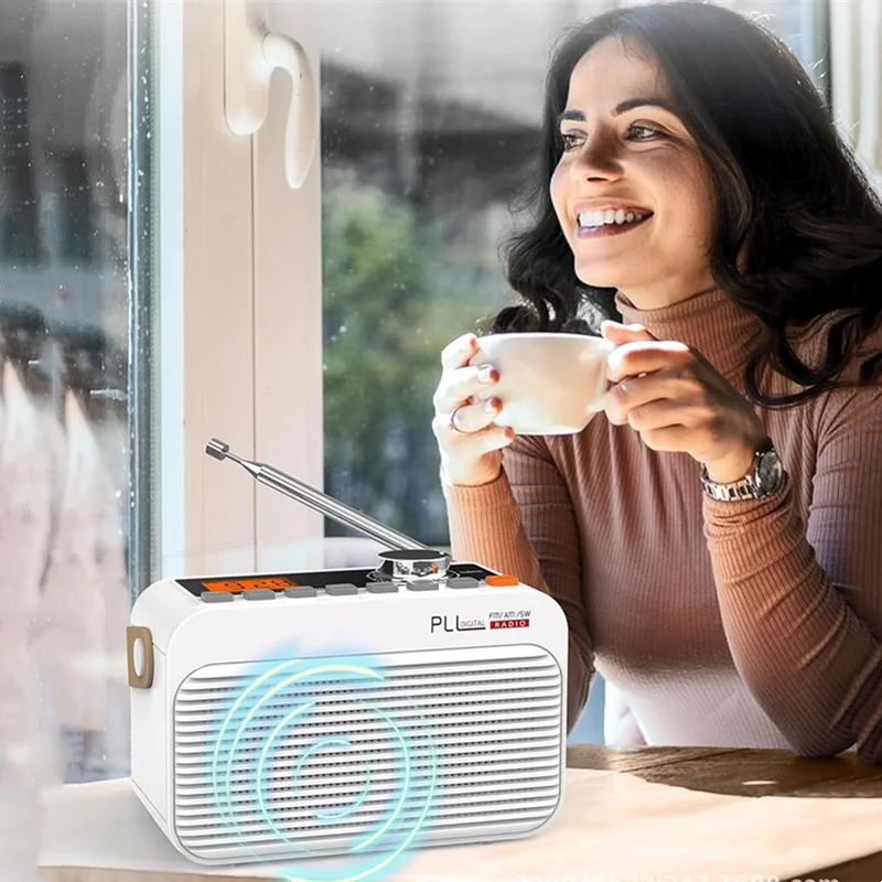 시계 디스플레이가 있는 휴대용 풀 밴드 FM AM SW 라디오, 홈 야외 무선 카드, 블루투스 스피커 라디오, USB TF 카드 지원