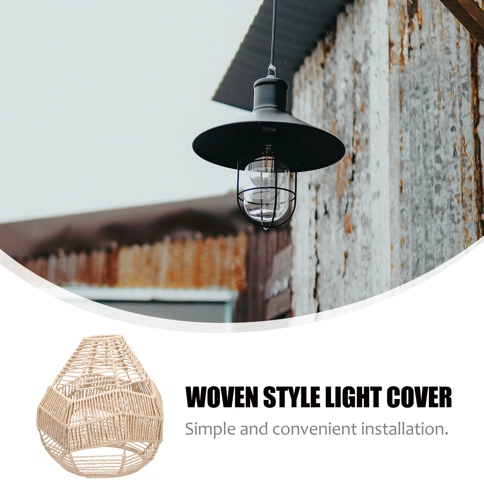 

Paper Rope Lampshade Woven Style Home Decor Hanging Light Cover for Ch eliers Wall Ceiling Lights Restaurant Bar Hotel