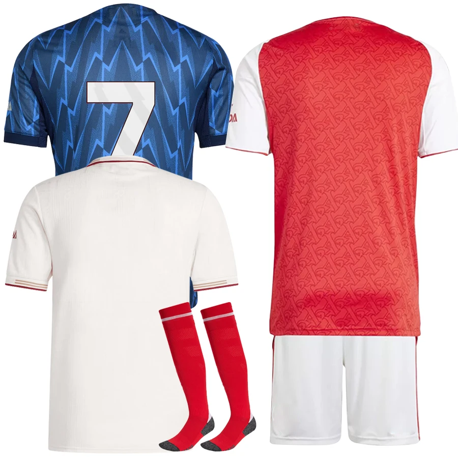 

25 26 Новый комплект рубашки для взрослых ArsenalESH 2025 2026 Детский комплект ArsenalESH Спортивная рубашка