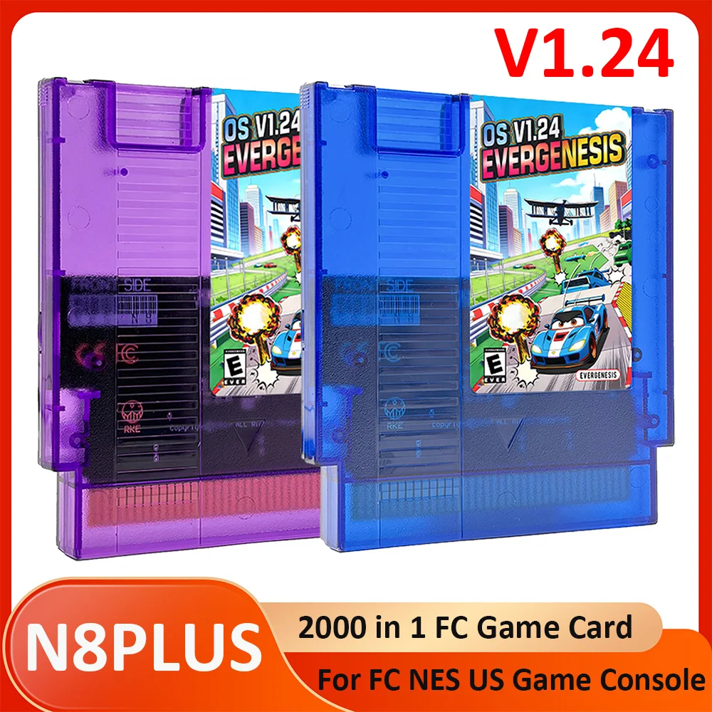 

Игровой картридж N8 Plus OS V1.24 2000 в 1 для NES FC с TF-картой 4 ГБ, 8-битные ретро-игры для консолей NES и Family Computer (версия для США)