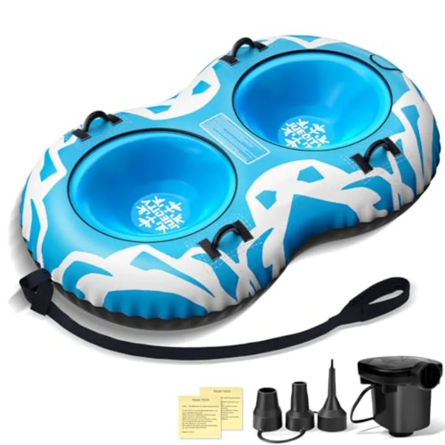 

Snow Tube with Towable Leash 68 Inch Snow Sleds for and Adult 2 Person Sled for Winter Sports Snow Tubes for Sledding Heavy Dut