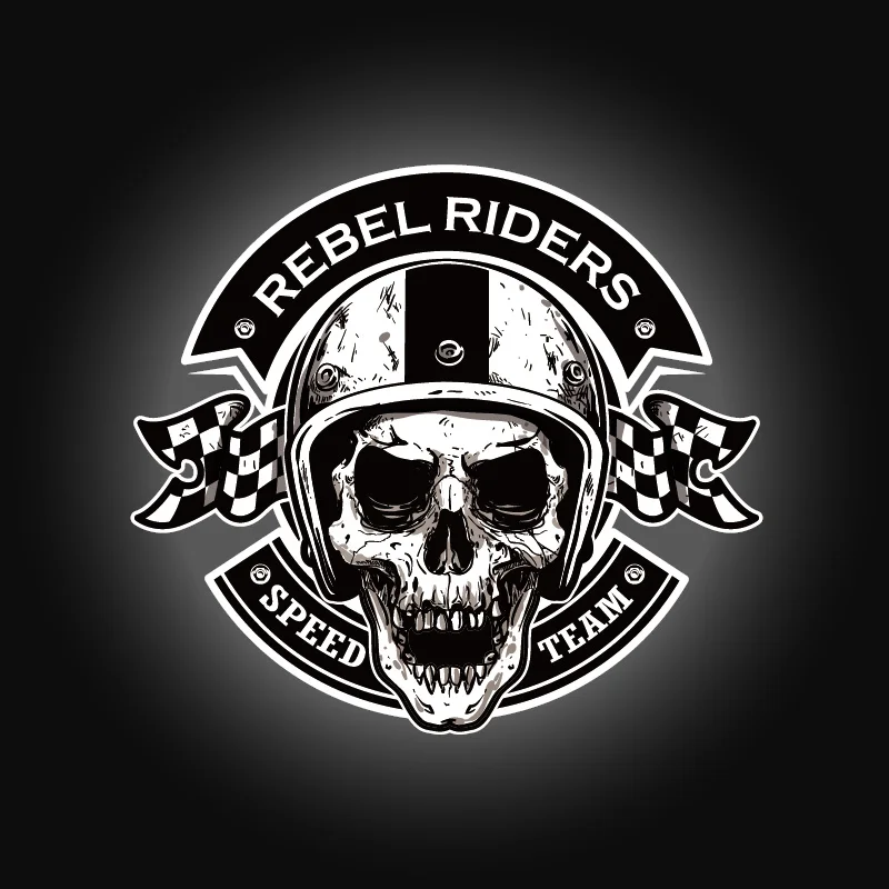 Harley Motorcycle Sticker Electric Scooter Pedal Fuel Tank Side Box Retro Style Personalized Skull Sticker Motorcycle Ornamental