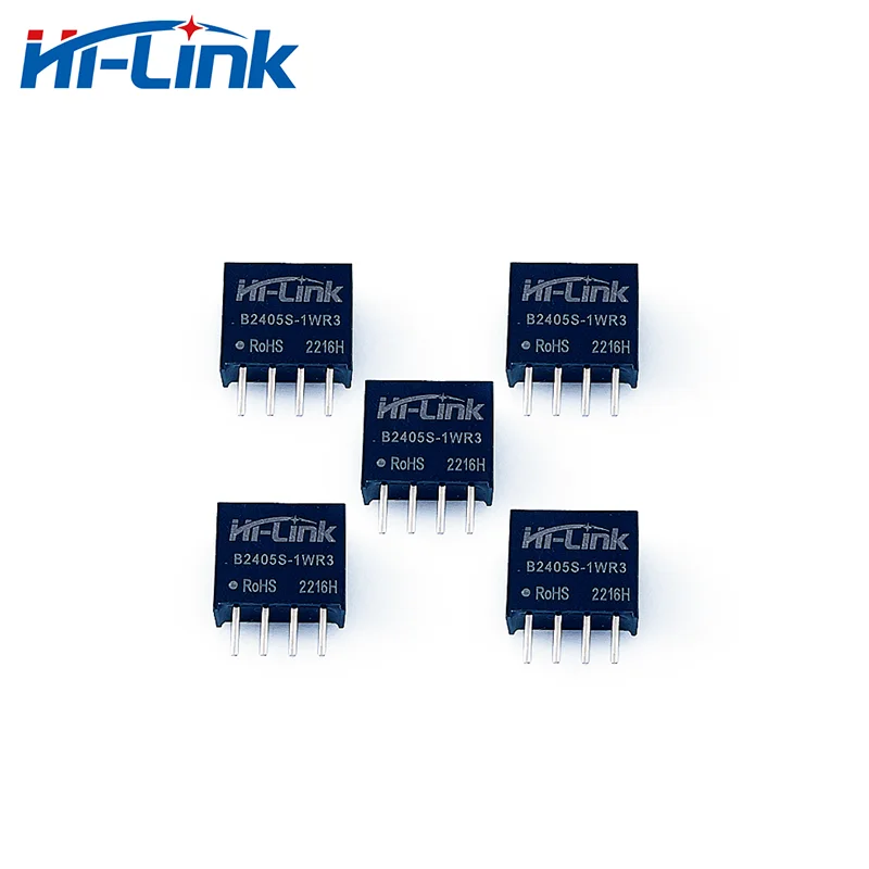 Frete grátis certificado ce/ul 5 tamanhos B2405S-1WR3 hi-link 24v a 5v 200ma 1w DC-DC fabricante de módulo de fonte de alimentação de comutação